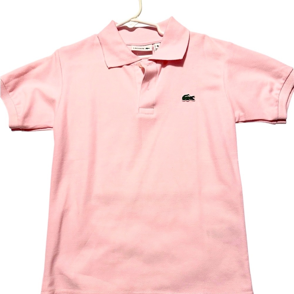 Lacoste Kids Pink Polo Shirt